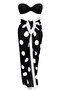 Black and White Colorful Polka Dot Patterned Pareo Voile Fabric 1.20*1.20 cm - 2