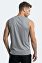 Hazzar I Men's Sleeveless Gray T-Shirt - 5