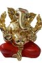 Gold Plated & Brown Ganesha – Ganapati 8x4cm Idol | Gold & Silver Plated Ganesh Idol Online - 6