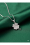 Vip Four-Leaf Clover Model 45cm Chain Silver Steel Necklace