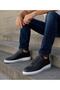 Genuine Leather Men's Casual Shoes Elastic Use Stitched Poly Sole - 4