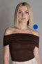 Women's Sanndy Fabric Three Models Single Blouse Madonna Collar Neck-Hanging Degaje Collar Body Blouse - 5