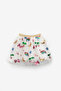 White Sequined Rainbow and Cherry Patterned Girls' Skirt - Pauline - 3