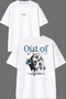 We Out Design Front and Back Printed White Oversize T-Shirt