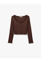 Modal Blend Lace Detailed Slim Fit Short Sleeve U-Neck Cardigan - 3