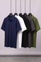 Men's Short Sleeve Basic 5 Pack Polo Neck T-Shirt