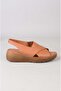Seç Km11 Genuine Leather Anatomical Women's Sandals Tan