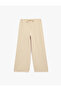 Linen Look Straight Wide-Leg Trousers with Tie-Waist and Pockets - 3