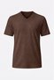 Organic Cotton Brown Men's Short Sleeve V-Neck T-Shirt - 4