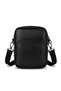 Men's Black Leather Crossbody Messenger Bag Plhey26077 - 4