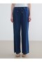 Sparkling Choices from Shining Store Wide Leg Women's Jean Pants with Waist Drawstring - 2
