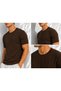 Men's Crew Neck Short Sleeve Flexible Knitted Knitwear T-Shirt 26091 - 3
