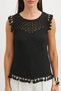 Shoulder Tassel Crop Knitwear - 5