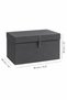 Set of 3 Maxi Size Storage Boxes - Multi-Purpose Organizer Storage Box with Lid 50X40X30Cm Anthracite - 5