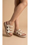 Round Three-Stripe Gold Buckle Detailed High Heeled Comfortable Women's Summer Slippers Sandals - 2