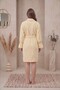 Bodrum Women's 100% Cotton Terry Fabric Drawstring Balloon Sleeve Belted Maternity and Postpartum Dress - 4