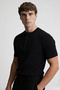 Henley Collar Slim Fit Short Sleeve Men's Loose Fit T-Shirt