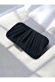 Pleated Black Satin Chain Strap Evening Dress Bag - 3