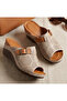 2251 Ultra Light Wedge Heeled Genuine Leather Full Anatomical Women's Slippers - 7