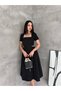 Women's Stone Detailed Square Collar Dress (1 Size, Small Is Recommended) - 3