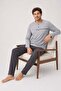 Men's Long Sleeve 100% Cotton Pajama Set Gray