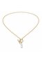 Special Series Lock Detail Drop Marquise Necklace