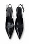 Women's 9.5 cm Heeled Black Patent Leather Stylish Buckle Stiletto - 2