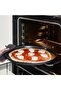 Kumtel & Simfer and Suitable for Many Brands 36 cm Enamel Round Mini Baking Tray Black 1 Piece - 5