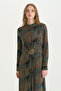 Buckle Detailed Cupra Lyocell Dress - Indigo - 2