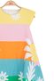 Girl's 4-8 Years Old Colorful Poplin Dress with Pocket Detail Colorful - 6