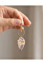 Polymer Clay Special Design Purple Earrings with Gold Detail - 5