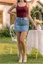 Stella Women's Blue Snow Wash Ripped Non-Slit 38 cm High Waist, Lycra Short Denim Skirt 2026 - 4