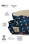 Blue Night Pattern Booties - Organic Cotton Baby Booties, Non-Slip Sole, Newborn Booties - 2