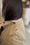 Plus Size Women's Classic Fit Long Trench Coat - Beige - 3
