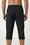 Black Below-Knee Long Model Water-Repellent Lycra Flexible Fabric Men's Beach Sea Capri Shorts // 940 - 4