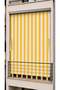 Water Resistant Cornice Balcony Curtain Modern Outdoor Background Curtain Yellow-White