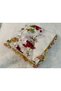 Brand Handcrafted Needle Embroidered Writing 100% Cotton Muslin – 4 Sides Embroidered Elegant Headscarf 100X100 cm - 4