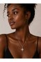 316L Steel Chain Silver Color Pole Star Model Zircon Stone Women's Necklace - 2