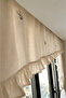 Natural Buldan Linen Daisy Embroidered Farbela Curtain - 4