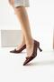 New Season Classic Heeled Shoes Burgundy Patent Leather Heel 7cm