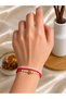 Red Pink Multi-Strand Gold Turtle Detail Women's Bracelet - 2