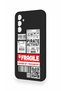 Samsung A34 Compatible Fragile Patterned Silicone Case - 4