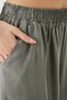 Women's Elastic Waist Wide Leg Gray Palazzo Trousers - 8