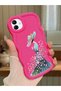 Samsung Galaxy M13 Compatible Case Camera Protector Red Silicone Couple Phone Case Girl Pattern