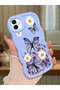 Samsung Galaxy M13 Compatible Case Camera Protector Blue Silicone Couple Phone Case Butterfly Pattern