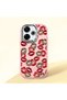 Redmi 13 Compatible Case with Camera Protector Pink Silicone Couple Phone Case with Kiss Pattern