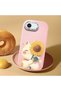 iPhone 16E Compatible Case with Camera Protector Pink Silicone Couple Phone Case with Cat Pattern - 2