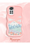 Redmi Note 11 Compatible Case Camera Protector Pink Silicone Couple Phone Case Landscape Pattern - 2