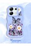 Redmi Note 13 4g Compatible Case with Camera Protector Blue Silicone Couple Phone Case Butterfly Pattern - 2