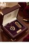 316L Steel Gold Color Chain with Zircon Stone Detail, Heart Model Infinity Detail Necklace - 4